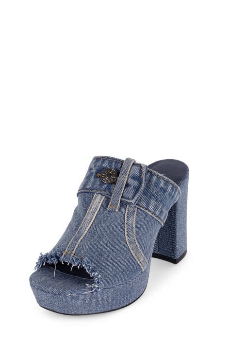 jeffrey campbell denim mules|jeffrey campbell takeoff boots.